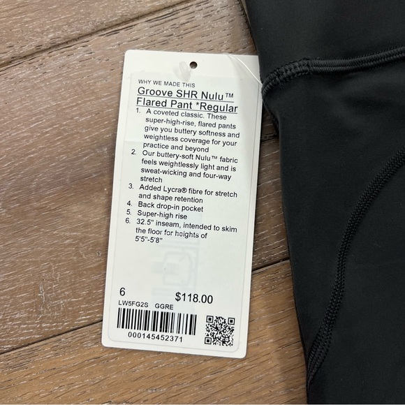 Lululemon Graphite Gray Flared Leggings - Picture 6 of 6